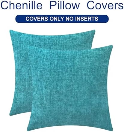 CaliTime Decorative Couch Throw Pillow Covers 26 X 26 Inches Lake Blue - Image 6
