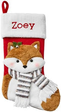 Let's Make Memories Personalized Christmas Stocking - Christmas Decor - Plush Stockings for Family and Kids with Embroidered Names - Fox by LetsMakeMemories