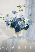 Ling's moment Fake Flowers Box, Dusty Blue & Ivory & Sage Grand Combo - Image 2