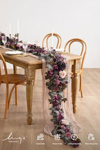Ling's moment Deep Purple Artificial Flower Garland Wedding Arch 6 FT - Image 2