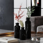 Creative Scents Black Marble Look 3pc Vase Set – Boho Vases for Decor, Modern Vases for Holding Pampas Grass, Dried/Fresh Flowers, Vases for Living Room - Kitchen, Bedroom, Office, Shelf Decor - Image 7