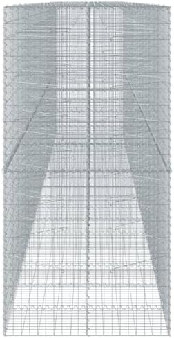 vidaXL Gabion Basket with Cover 334.6"x39.4"x78.7" Galvanized Iron - Image 4