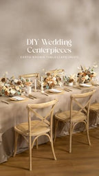 Ling's moment Artificial Wedding Fall Flowers Deluxe Combo, Bown & Beige - Image 5