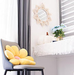 TENEWEE Boho Wall Decor White Macrame Round Hanging Mirror for Entryway - Image 3