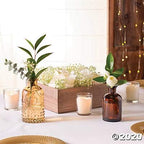 Small Amber Glass Bud Vases - Set of 6 - Apothecary Home Decor - Image 3