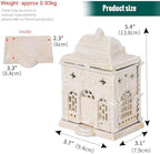 Sungmor Cast Iron Tealight Candle Holder - Rustic White Miniature Castle - Image 5