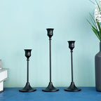 6X Black Candlestick Holders Taper Candle Holder Metal Candle Sticks Holder - Image 4