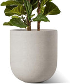LE TAUCI 12 Inch Ceramic Pots for Plants, Large Planter, Neutral Gray by LETAUCI