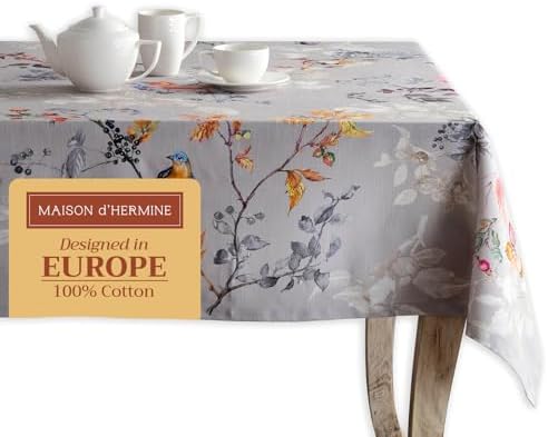 Maison d' Hermine Table Cloth Rectangle Table Reusable 100% Cotton 70"x90" by MaisondHermine