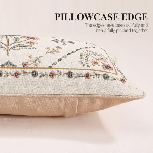 ISAENNE Designer Linen Throw Pillow Cover,Set of 2,20"x12"-Cornucopia B - Image 7