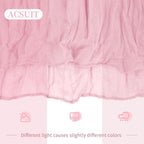 16 Pack Light Pink Cheesecloth Table Runner 20 x 120 inch Gauze Table Runners 10 FT Long,Semi Sheer Boho Cheese Cloth Fabric Table Runner Bulk for Wedding,Party,Baby Shower,Bridal Shower Decoration - Image 7