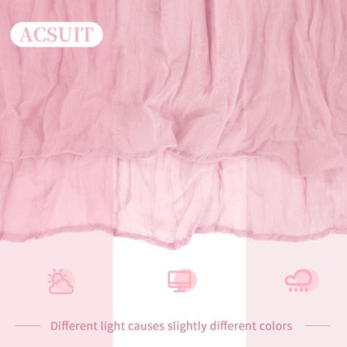 16 Pack Light Pink Cheesecloth Table Runner 20 x 120 inch Gauze Table Runners 10 FT Long,Semi Sheer Boho Cheese Cloth Fabric Table Runner Bulk for Wedding,Party,Baby Shower,Bridal Shower Decoration - Image 7