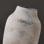 SIDUCAL Ceramic Rustic Farmhouse Vase | 7.2 Inch Pottery Decorative Flower Vase for Home Decor | Whitewashed Terracotta Boho Vase for Table, Living Room, Bathroom Decoration, Shelf Decor, Mantel - Image 5