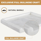 Koville African Natural Marble Tray, 12"x7" Coffee Table Vanity/Decorative Tray for Jewerly, Watch, Perfume Candle Tray for Bedroom/Bathroom/Kitchen Countertop - Image 2