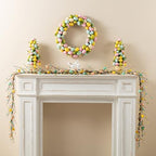 Glitzhome 6ft Easter Garland Decorations Egg & Berries Garland for Easter Spring Party Holiday Fireplace Mantel Front Door Table Decor - Image 6
