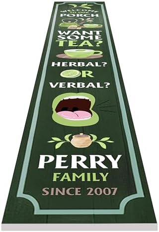 Personalized Welcome Sign for Front Door, Custom Welcome Sign for Porch Outdoor Welcome Home Decorations, 48"x8" PVC Sign (Design 17) - Image 4