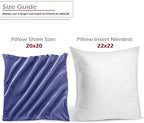Nestl Throw Pillow Covers, Cozy Velvet Decorative Outdoor Pillow Covers 20X20 Inches, Soft Solid Cushion Covers for Sofa, Bed and Car, Set of 4 - Calm Blue - Image 2