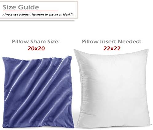 Nestl Throw Pillow Covers, Cozy Velvet Decorative Outdoor Pillow Covers 20X20 Inches, Soft Solid Cushion Covers for Sofa, Bed and Car, Set of 4 - Calm Blue - Image 2