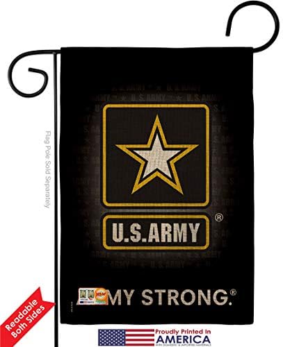 U.S. Army Burlap Garden Flag - Pack Armed Forces Rangers United State American Military Veteran Retire Official USA Vintage Applique - House Banner Small Yard Gift Double-Sided Imported 13 X 18.5 - Image 2