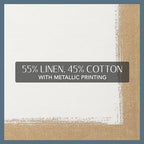 Villeroy & Boch Linen Blend Metallic Brushstroke Napkins, 21 Inches x 21 Inches, Set of 4, Ivory and Gold - Image 4