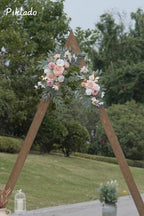 Faux Flower Swag Set of 2 for Wedding Welcome Signs Floral Swag Wedding Reception Ceremony Signs Decor (Champagne & Pink) - Image 3