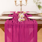 Cheesecloth Table Runner Fall Boho Wedding Birthday Party Home Decor - Image 2