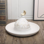 Islamic Cultural Decor Collection, Ramadan Home Decor Islamic Gift, Handcrafted Resin Mosque Models & Tower Ornaments for Home Office Display Ramadan Decoration (White H 1pcs) by EIRZNGXQ