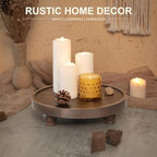 EOSAHR Acacia Wood Display Riser: Pedestal Stand for Home Decor, Dark Brown - Image 2