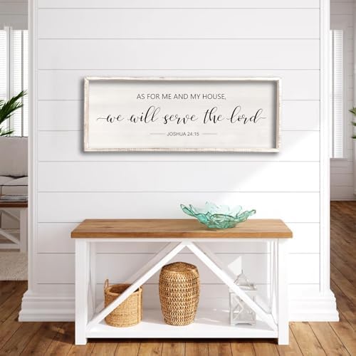 As For Me And My House We Will Serve The Lord Wall Decor White, 40" x 15" - Image 6