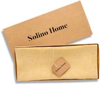 Solino Home 100% Pure Linen Table Runner Mustard Woven, Athena 14 x 48 in - Image 6