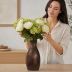 Living Room Decor Flower Vase，Black Farmhouse Decor Wood Vases Aesthetic,Office Flower Pot for Desk, Rustic Coffee Table Bookshelf Laundry House Decorations,Kitchen and Accessories - Image 6