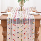 6 Pack Flower Table Runner Floral Daisy Fall Wedding Birthday Party Decor - Image 2