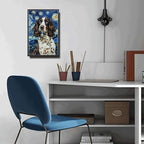 Metal Sign Vintage Tin Sign English Springer Starry Night Springer Lively in Night for Home Countryside and Seasonal Celebrations Corrosion Resistant Aluminum 8×12 Inches with Metal Frame - Image 5