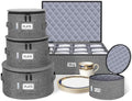 punemi China Storage Containers 5-Piece Hard Shell Dinnerware Moving Boxes by Punemi