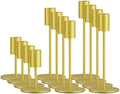 zeochyni Set of 12 Gold Taper Candle Holder Bulks for Wedding, Party Decor by zeochyni