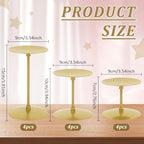 12Pcs Gold Pillar Candle Holders, Metal Pillar Candle Stand - Image 2