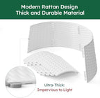 HarcoHome Christmas Tree Collar, 28.4" D Round Base Cover, Plastic Rattan Collar, Tree Ring for Artificial Trees, Tree Skirt for Artificial Xmas Tree Decorations (Extra Large, White) - Image 3