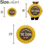 Personalized Family Name Sign, Custom Faux Carved Wood Sunflower Wall Decor, "Let the Sunshine In" Plaque, Flat MDF Board with Realistic 3D Floral Print (Not Real Wood), Country Farmhouse Art - Image 4