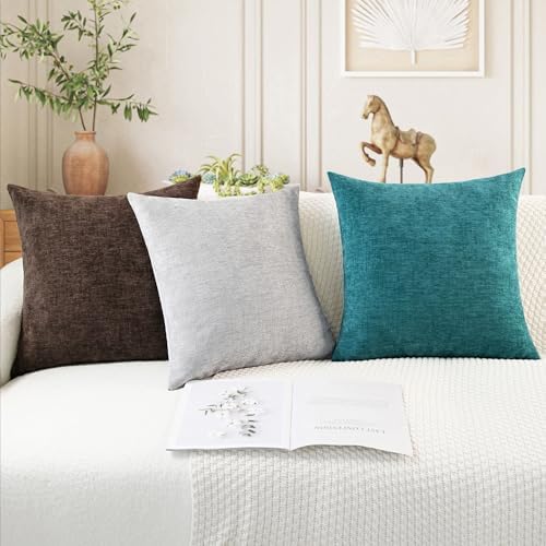 CaliTime Decorative Couch Throw Pillow Covers 18 X 18 Inches Teal - Image 5