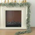 MIZII Christmas Garlands 6 Feet Artificial Pine Garland with Pinecone Real Touch Pines Vine Greenery Garland Christmas Decorations for Xmas Fireplace Mantle Home Decor Indoor Outdoor (White Pine) by Mizii