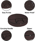 Covers & All Christmas Wreath Storage Bag 12 Oz with Carrying Handle & Dual Zipper - 100% Water Resistant Durable Material Storage Bag - Holiday Xmas Tear Resistant Bag (34" Dia x 7" H, Coffee) - Image 2