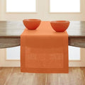 Solino Home 100% Pure Linen Table Runner Pumpkin Hemstitch, 14 x 132 in by SolinoHome