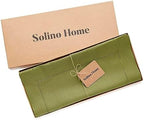 Solino Home 100% Pure Linen Dining Table Runner Avocado Woven, 14 x 48 in - Image 6