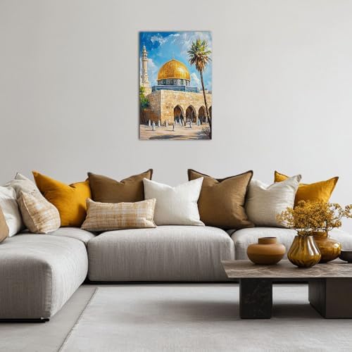 TIEHAOMAI Islamic Art Canvas Wall Art（Mosque-3,28x42inch (70x105cm) - Image 2