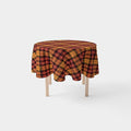 Fabric Textile Products | Fall Harvest Tablecloth | Plaid Round Tablecloth | 90" Round | Machine Washable and Stain-Resistant for Easy Care | Made in The USA by FabricTextileProductsInc