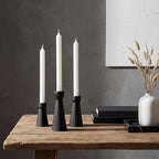 Mumufy 6 Pcs Black Taper Candle Holder Candlesticks, Ceramic Candle Stick - Image 6