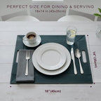 2-in-1 Serving Tray & Placemat | Faux Leather & Reversible - Image 4