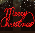LAMPHOME Large 24"x13.5" 180 LED Merry Christmas Neon Motif Super-Bright Red LEDs Outdoor Christmas Decoration with UL Standard Adaptor Waterproof for Outdoor Home Party Wall Hanging Holiday by ULL