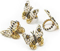MacKenzie-Childs Spot on Butterfly Napkin Ring - Set of 4, Yellow by Unknown