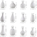 White Bud Vases Set of 12, Small Ceramic Mini Pottery Vases - Image 6
